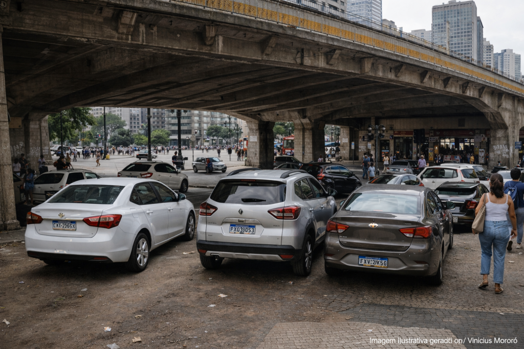 Estacionamento irregular é instalado no Vale do Anhangabaú, no centro de SP estacionamento-irregular-e-instalado-no-vale-do-anhangabau,-no-centro-de-sp
